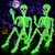 2Pack36 Halloween Lighted Skeleton Deco(350 Green Lights,6H auto‑Off)