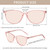 AVDLAB Indoor FL-Flex Fluorescent-41 Light Pink Tinted Blue Light Blocking Glasses Cat Eye Migraine Light Sensitivity Photophobia Fluorescent LED Glare Women AB3311-Pink Frame 25% Light Rose Lens