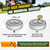 QILINGLORY 11x4.00-5 Flat Free Lawn Mower Tire & Wheel with 3/4" Bearing Bore, with 5/8" bearing sleeves, Fits Zero Turn Mower, Garden Tractor, 350 lbs Capacity, 90% Polyurethane Sold Tires, 2-Pack