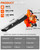 Getell 26cc Gas Leaf Blower, 380 CFM 180 MPH Handheld 2-Cycle
