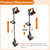 21V Electric Weed Wacker Cordless Weed Wacker Eater Lightweight Grass Trimmer with 4 Types Blade & Fast Charger & 2x2000mAh Batteries Brush Cutter for Garden Lawn Yard Black