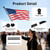 SEEKNEW 6 FT Stainless Steel Tangle Free Flag Pole Kit, 2PCS; Black
