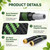 Garden Hose 50 FT, Non-Expanding Water Hose with 10 Pattern Spray Nozzle