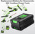 Vpment 60V 4.0Ah Replacement for Greenworks 60V Battery LB60A03 LB60A02 LB60A00 LB602 LB6025, Compatible with 75+ Greenworks Cordless Lawn Mowers Blowers String Trimmers