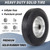 GICOOL 10" x 2.5" Flat Free Solid Rubber Tire with 5/8" Axle Bore Hole, 2 1/4" Hub, Replacement 4.10/3.50-4" for Hand Truck Dolly Trolley Garden Wagon Cart Generator, 2 Pack