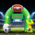 Eyourlife 9FT Football Inflatable Arch Party Decoration Blow Up Helmet, Built in LED Lights Goal Post for Yard Giant Balloon Photo Prop for Gift Light Green