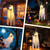 Halloween Ghost Decor, 60 inch, with Witch Hat and Broom, 8 Lighting Modes