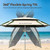 Patio Umbrella with Exclusive Black Coating, 7.2ft/7.8ft Heavy-Duty Double-Layer Nylon Canopy, Adjustable Tilt Sun Shade Outdoor Table Umbrella, UV Protection & Carry Bag for Beach, Fishing, Backyard (Beige, 7.8FT)