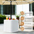 BoYata Outdoor Umbrella Side Table, 2-in-1 Patio Table with Umbrella Hole
