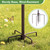 83" Bird Feeding Station Kit with Multiple Hooks, Heavy Duty Metal Bird Feeding Station with Seed Tray & Mesh Basket, Easy Assembly Ground Mounted Bird Feeder Pole for Garden Yard Outdoor
