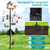 MQHUAYU 108 Inch Bird Feeder Pole Squirrel Proof, Heavy Duty Bird House Pole, Adjustable Bird Feeder Stand with 5 Shepherds Hooks, 2 Mental Trays, Hummingbird Swing