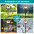 MQHUAYU 108 Inch Bird Feeder Pole Squirrel Proof, Heavy Duty Bird House Pole, Adjustable Bird Feeder Stand with 5 Shepherds Hooks, 2 Mental Trays, Hummingbird Swing