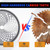 IRONHIT 9" x 20T Chainsaw Tooth Brush Cutter Blades, 9" x 36 Teeth Carbide Tipped Blades, 10" x 80T Carbide Tip Blades,Trimmer Blades,1'' / 2.54MM Arbor Size (3 Blades with Adaptor Kits)