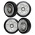 (4 Pack) Lawn Mower Wheels Kit Compatible with Honda HRR216 HRS216 HRT216 Walk Behind Lawn Mower - 2 Rear Wheels Replaces 42710-VE2-M02ZE + 2 Front Wheels Replace for 44710-VL0-L02ZB