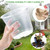 10/7/6/5 Inch Clear Nursery Pots with Drainage & Saucers, 16Pack Large Plant Pots with Labels, Seedling Tool & Hole Puncher, Plastic Nursery Pots for Succulents, Seedings, Herbs, Flowers, Vegetables