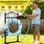 Freexployer Garden Hose Holder, Easy Coiling & Tangle-Free Metal Hose Reel, Portable Water Hose Storage Organizer for 100FT Hoses, Freestanding Hose Holder for Lawn, Yard and Garden, Black
