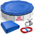 33 ft Round Heavy Duty Winter Pool Cover, Royal Blue, Above Ground Pool