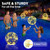 Askyli Solar Floating Pool Lights, 15 inch Waterproof Solar Pool Light that Float, Warm White LED Light up Pool Balls, Auto ON/Off Pool Solar Lights for Pools Party Wedding Pool Decor (4Piece)
