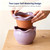 krayce Serenya 6.5 inch self Watering African Violet pots, Smoky Purple