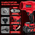 Cordless-Leaf-Blower-Electric Leaf Blower for Lawn Care 560 CFM-Handheld Blower Portable with Battery and Charger with 21V-4.0Ah-2 Batteries, Lightweight Blower for Patio Cleaning dust - red Black
