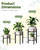 AZADESJET 3 Pack Plant Stand Indoor Adjustable, Metal Modern Indoor Plant Stand, Heavy Duty Single Plant Stands Outdoor Corner, Stable Plant Holder Indoor Stand, Fits 8 to 12 Inches Pots, Black
