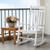 ZUMUSIJN Wooden Outdoor Rocking Chair, Weatherproof Oversized Rocking Chair, Heavy Duty Comfort with 350 lbs Weight Capacity, Solid Relaxing Rocker with High Back for Patio, Porch, Living Room (white)