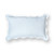 Hofdeco Premium Coastal Patio Indoor Outdoor Scalloped Lumbar Pillow Cover Only, 12"x20" Water Repellent for Backyard, Couch, Baby Blue Print Stripes