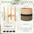 Sunnychicc Plant Basket with Stand,10 Inch,Black and Beige Stripes
