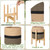 Sunnychicc Plant Basket with Stand,10 Inch,Black and Beige Stripes