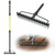 Jardineer Bow Rake Heavy Duty, Long Handle Metal Rakes for Gravel, Rocks, Lawns Leaves, Soil Leveling, Landscaping, Garden Rake with 18 Steel Tines (59 Inches)