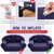 Novabright Inflatable Couch, Flocked Surface, Twin Size, Large, Navy Blue
