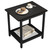 PyraLine 2-Tier Outdoor Side Table with Storage, Weather Resistant Patio End Table, HDPS Small Accent Table for Deck, Garden, Pool, Backyard, Black