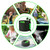 50FT Flexible Garden Hose & 10Modes Nozzle,Lightweight Water Hose,Kink-Free,All-Weather 3/4 in. NoneExpanding Hose for RV,Boat,Car Wash,Garden,Yard,Camper,Outdoor (Green-Black, 50Ft)