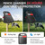 Solar Electric Fence Charger-0.11J-10 Miles, Maximum Output Voltage 8100V- Provide 24-Hour Uninterrupted Protection for Livestock and Yards with Rechargeable Solar Panel Black