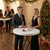 pollilar Cocktail Table 28in Bar Height Folding High Top Table White