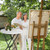 pollilar Cocktail Table 28in Bar Height Folding High Top Table White