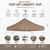 10 x 10 Canopy Replacement Top for Straight Leg Frame, Khaki