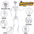 Wocst 6Ft Life Size Skeleton Posable Skeleton with Movable Joints Halloween Full Body Plastic Human Bones with 2PCS Black Crows for Halloween Indoor Outdoor Decor