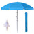 LANMOUNTAIN 8ft Large Beach Umbrella,Heavy Duty Wind Resistant Portable Sun Shade w/Tilt Pole&Sand Anchor,Shoulder Carry Bag,UV 50+ Protection,Air Vents Design for Patio Garden Pool(Light Blue)