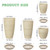 ZMTECH 4 Pack Plastic Planters 21/18/12/10in, Beige Faux Stone Finish Round Flower Pots with Drainage Holes & Saucers, Large Tall Plant Pots for Indoor Outdoor, Patio Garden Decor, Plant Containers