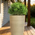 ZMTECH 4 Pack Plastic Planters 21/18/12/10in, Beige Faux Stone Finish Round Flower Pots with Drainage Holes & Saucers, Large Tall Plant Pots for Indoor Outdoor, Patio Garden Decor, Plant Containers