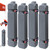 Tradesparker Tall Large-Capacity Canopy Weights, Holds Up to 100lbs with Water, Up to 180lbs with Sand or Concrete, Heavy Duty Universal Tent Leg Weights for Canopies & Gazebos,(4-Pack), Gray
