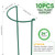 HiGift 10 Pack 24" H x 10" W Tall Plant Support Stakes, Half Round Metal Peony Cages and Supports, Monstera Plant Support Snake Plant Stake Flower Support Ring for Tomato, Hydrangea Outdoor Indoor