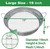 19'' Extra Large Soil Sifter with Handles, Compost Sifter for Gardening, Dirt Sifter,Rock Sifter,Garden Sieve for Compost Dirt Rocks Pellet Gravel Sand Leaves,Garden Tool 19" x19"x4.3" with 1/4" Mesh