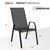 VINGLI Patio Chairs Set of 2, Black
