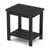Adirondack Square Outdoor Side Table, 2-Tier Storage Patio End Table, Black