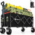 HIKEMOON 34'' Extra Long Folding Wagon Wide Wheels, 120L 360LBS Black