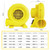 Ziziella Bounce House Blower, 380W 0.51HP Powerful Inflatable Blower Portable Air Blower for Inflatables, Bouncy Castle, Jumper, Water Slide, Bounce House, Leaf Blower Corded
