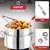 10QT Stainless Steel Fish Fryer Pot | Lid | Tong | Basket | Thermometer