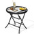 JOINHOM Outdoor Side Table, Small Patio End Table, Black
